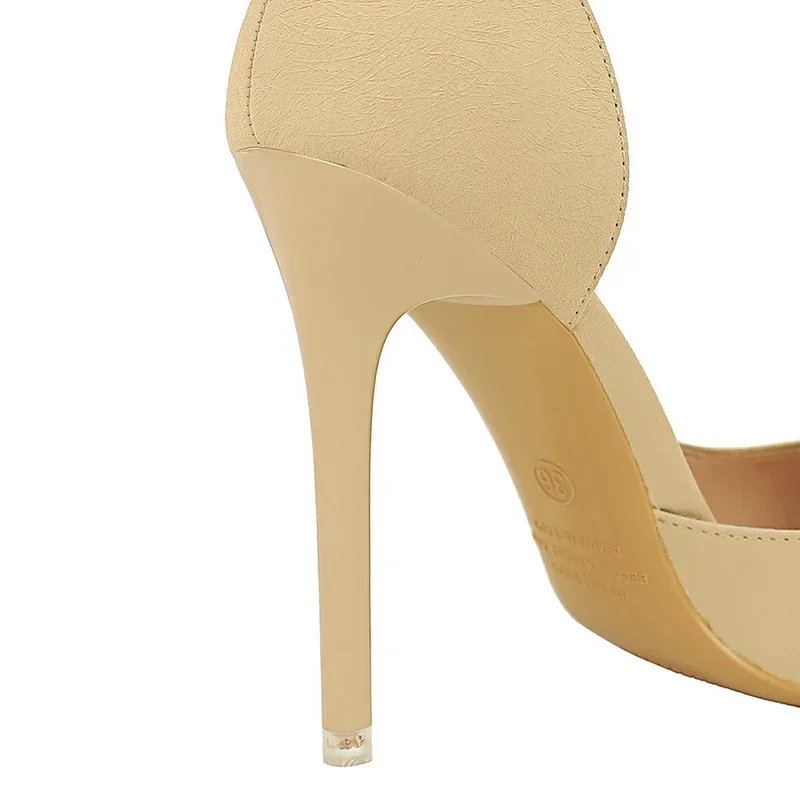 2025 New Women 11cm High Heels Wine Green Pumps Plus Size 34-43 Stripper Evening Orange Heels Lady Wedding Bridal Scarpins Shoes - view 5