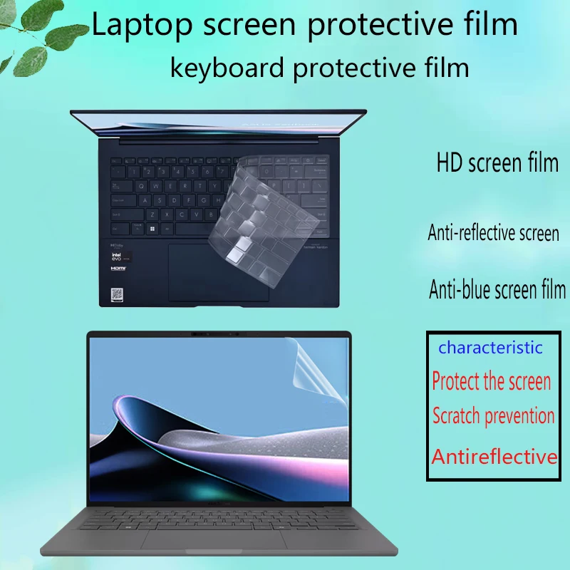 Película para teclado de 14 pulgadas para ASUS Zenbook 14 UM3406Z UX3405, película protectora de pantalla HD para portátil, película de protección de privacidad, película antiespía templada