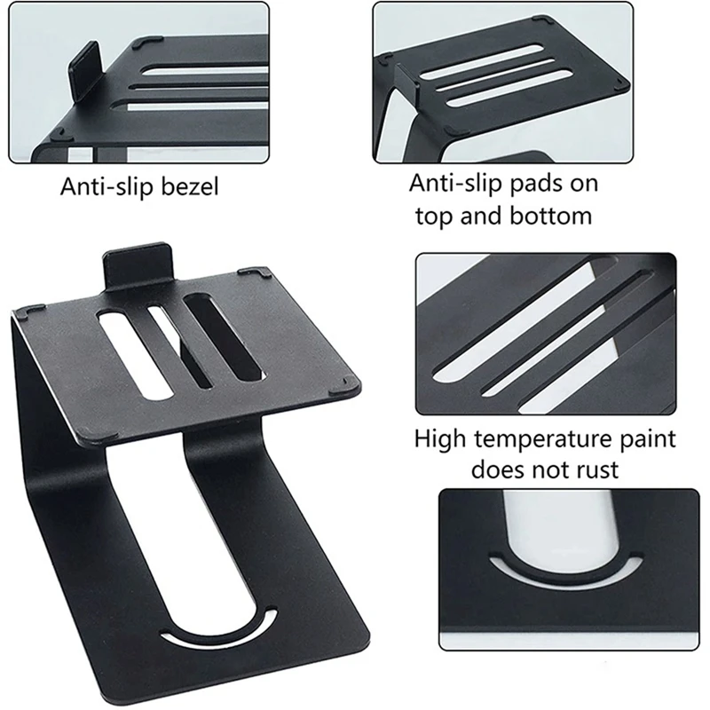 1 PCS 5.3In Height Monitor Speaker Stand Riser Comfortable Viewing Angle Stand Mount Solid Speaker Support Metal Riser