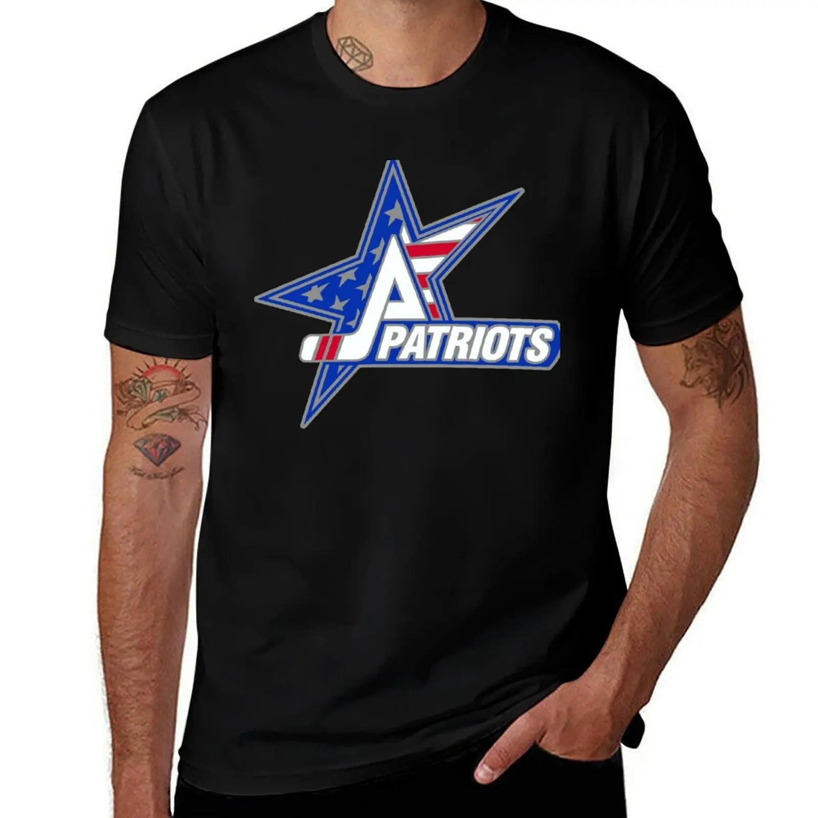 

Patriots Hockey Logo T-Shirt cotton t shirts man 100% graphic t shirts for man T-Shirt
