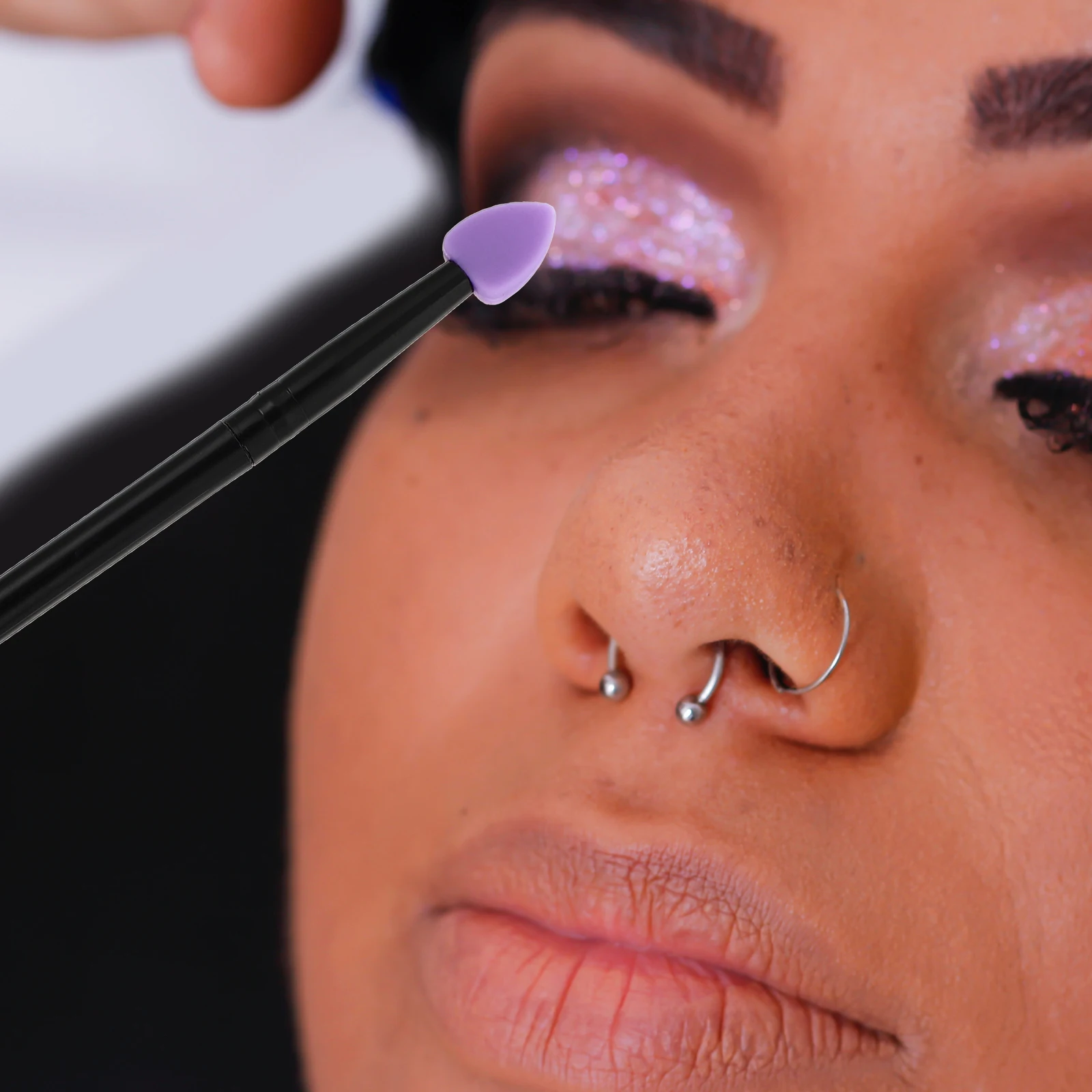 Juego de maquillaje de 5 uds., brocha de silicona para sombra de ojos, herramienta duradera para sombra de ojos, aplicación de máscara Facial, ojos profesionales