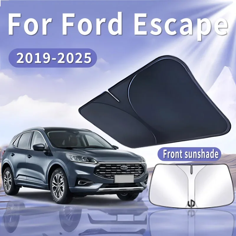 Foldable Car Sun Visor For Ford Escape 2019~2025 2020 Front Windshield Sunshade Heat Insulation Summer Cooling Auto Accessories