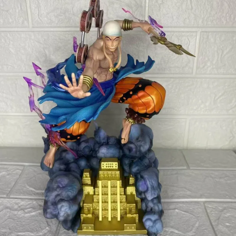 

One Piece Jt Enel Figure Thunder God GK PVC Full Spray Paint Exquisite Statue Anime Model Toy Desktop Deco Collectible Kids Gift