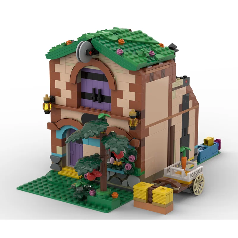 مدينة شارع عرض Moc قوالب بناء مزرعة منزل نموذج التكنولوجيا وحدات نموذج لعبة المكعبات لتقوم بها بنفسك تجميع البناء الهدايا #3