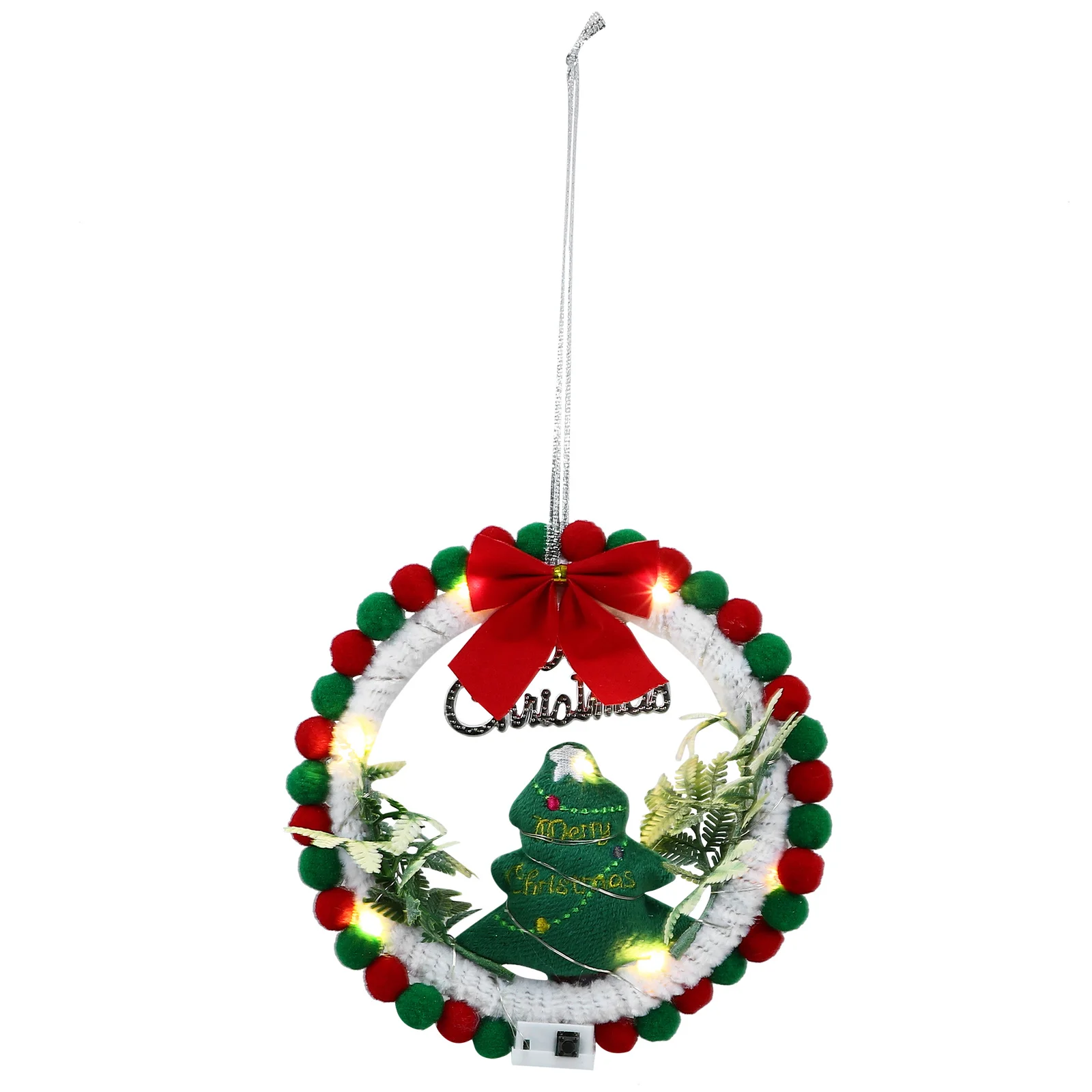 1 مجموعة عيد الميلاد إكليل DIY المواد الزخرفية الباب الأمامي جدار نافذة قلادة عيد الميلاد جارلاند براعة أنيقة الاستخدام على المدى الطويل #2