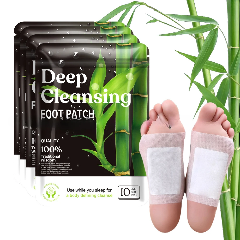 Bamboo Charcoal Mugwort Bamboo Foot Patch Multifunctional Body Health Adhesive Herbal Formula Stress Relief Feet Pads