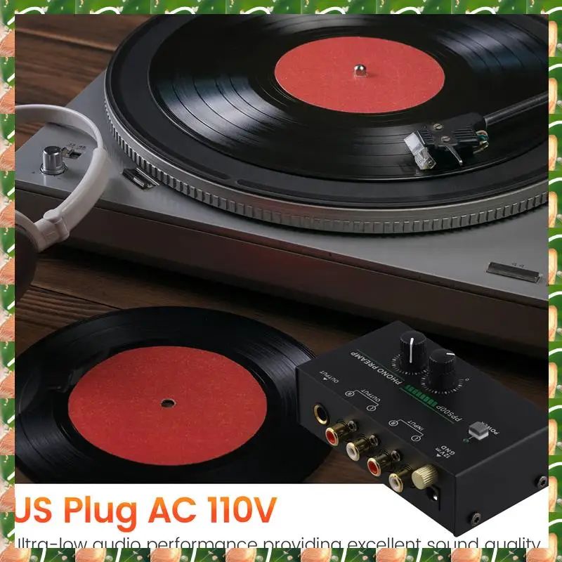 Preamplificatore per giradischi JAJA Phono, preamplificatore fonografico con ingresso RF A, uscita RCA/TRS, per riproduzione di record giradischi