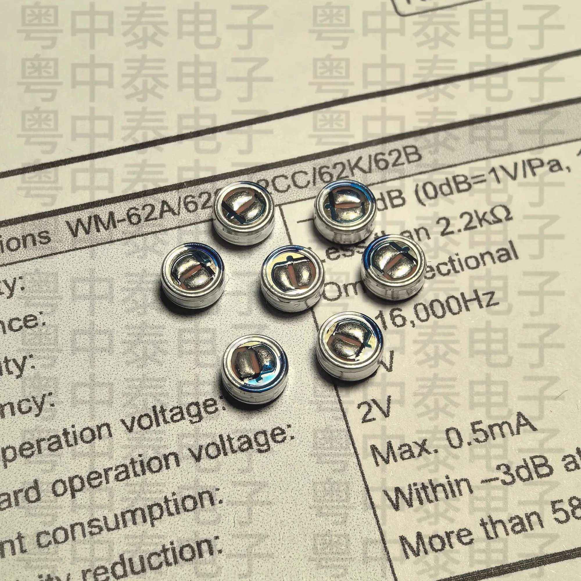 10pcs/original Japanese WM-62K imported built-in capacitor electret microphone 6027 anti-interference