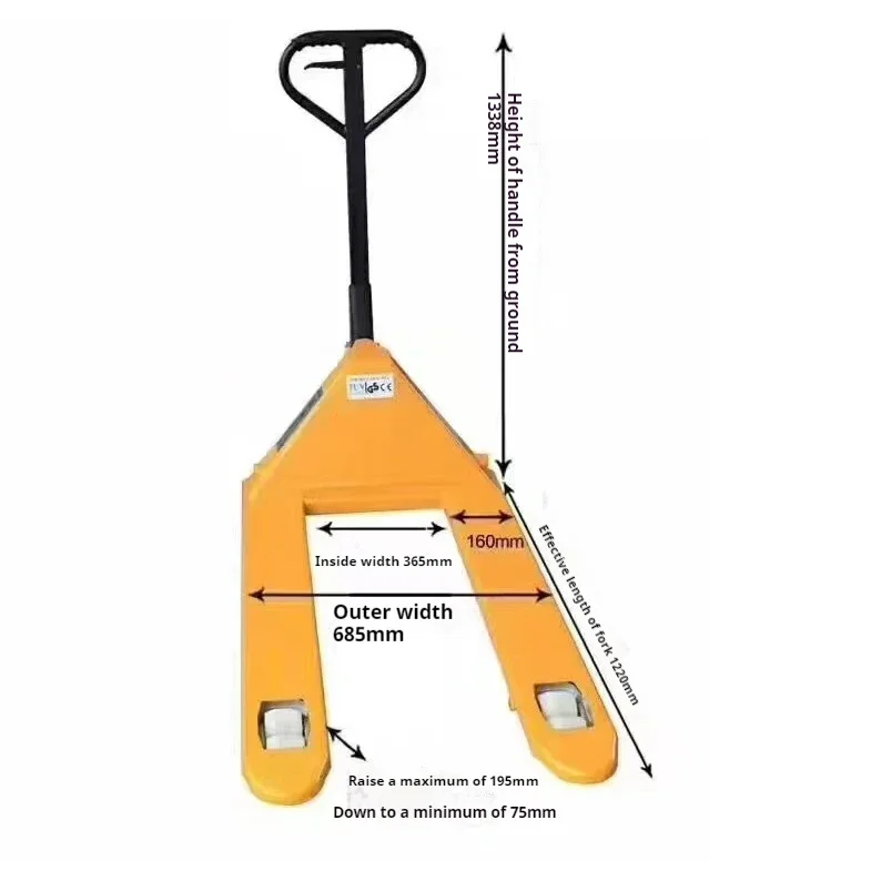 Pallet Handling Equipment MINLI Pallet Jack Manual Forklift 3 Ton Hydraulic Manual Stacker Manual Material Lift High Efficiency