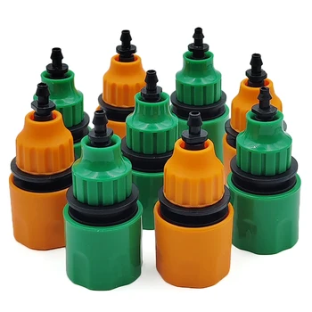 WUJIE 2 ADET Hızlı Bağlantı Adaptörü ile 1/4 (ID 4mm) veya 3/8 inç (8mm) Sulama Bahçe Sulama Sera için Dikenli Konnektör