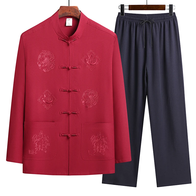 

(Shirt + Trousers) 2026 spring New Men Shirt Men's Sets Fashion Trend Comfortable Breathable Casual Large Size Shirts Two Piece