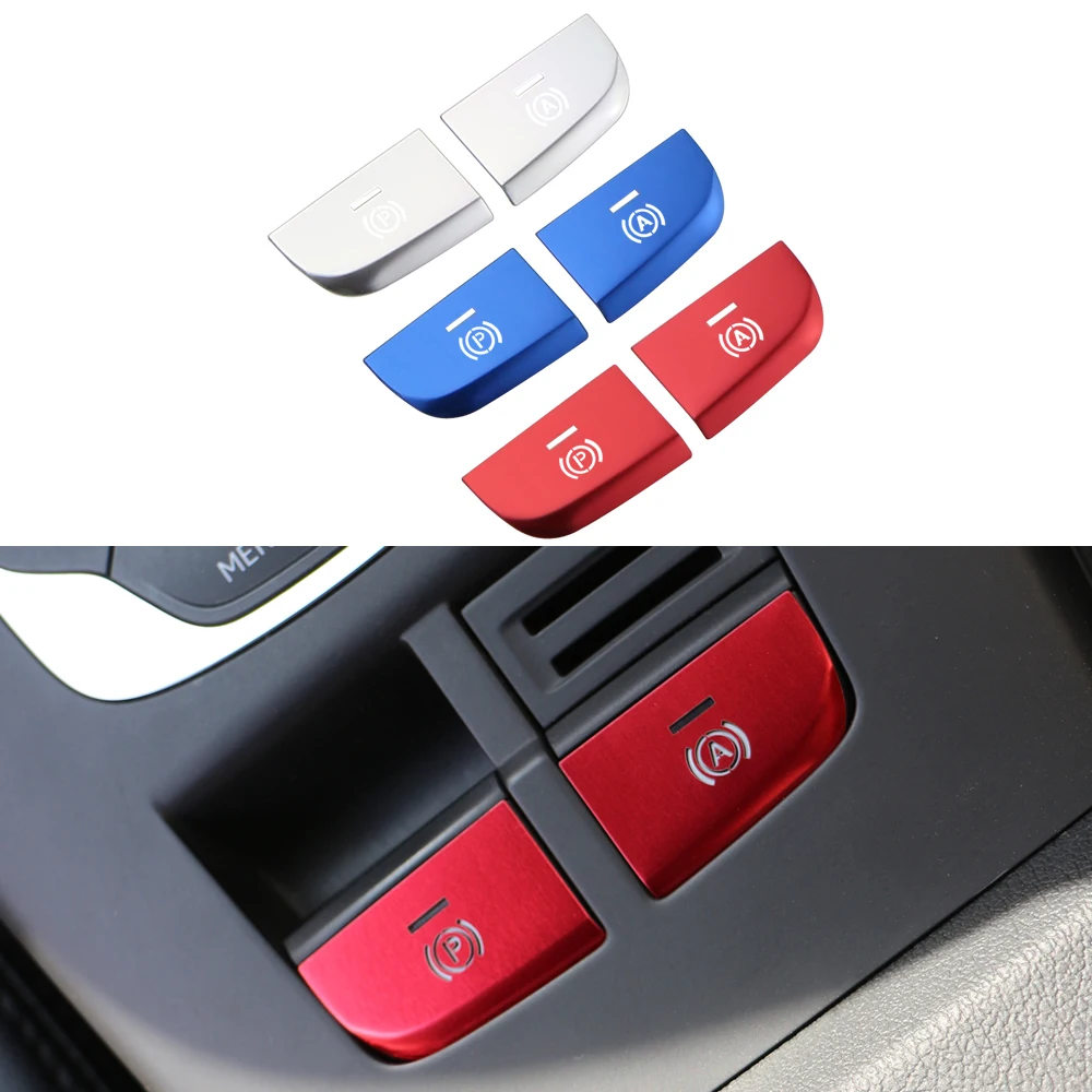 Car Electronic Handbrake Button Sticker Decoration Interior Metal Protective Cover Accessories for Audi A3 8V 2013-2019