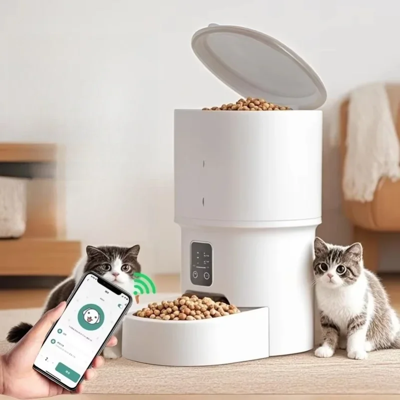 Remote control intelligent dry food distributor automatic pet cat and dog timing quantitative function