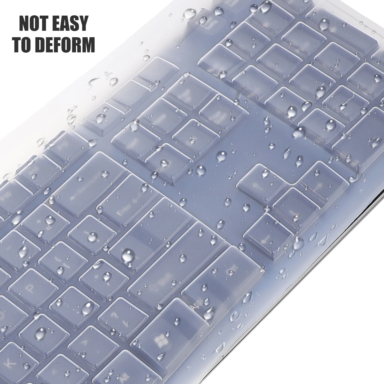 

2Pcs Keyboard Cover Silicone Protector Skin Ultra-Thin Fully Wrapped Design Comfortable Fit Compatible for Mk345