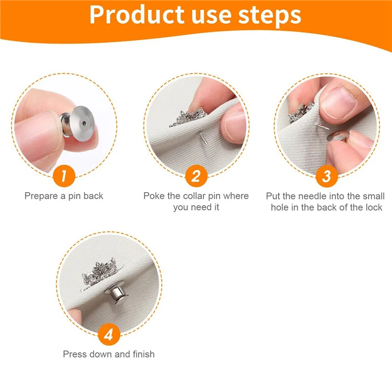 PORK-800PCS borgpen terug borgpen houder gesp, gebruikt voor het vergrendelen van de achterkant van de metalen pin van broche emaille reversspeld