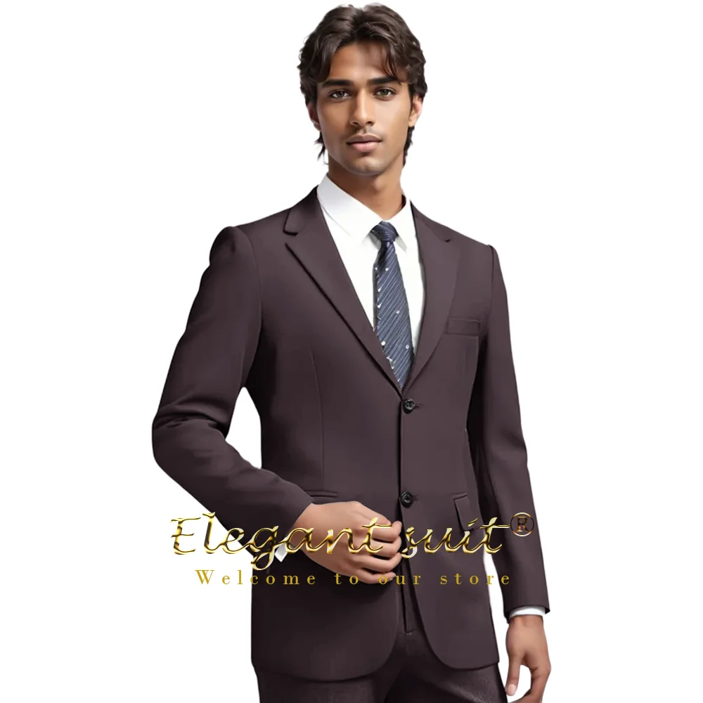 Men's Classic 2-Button Notch Lapel Suit Set with Formal Trousers for Business, Office and Special Occasions