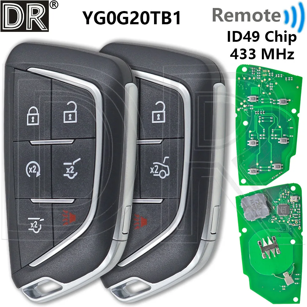 

Great ID49 Chip YG0G20TB1 433MHz Proximity Car Remote Control Key For Cadillac CT4 CT5 Escalade 2020 2021 2022 2023 2024