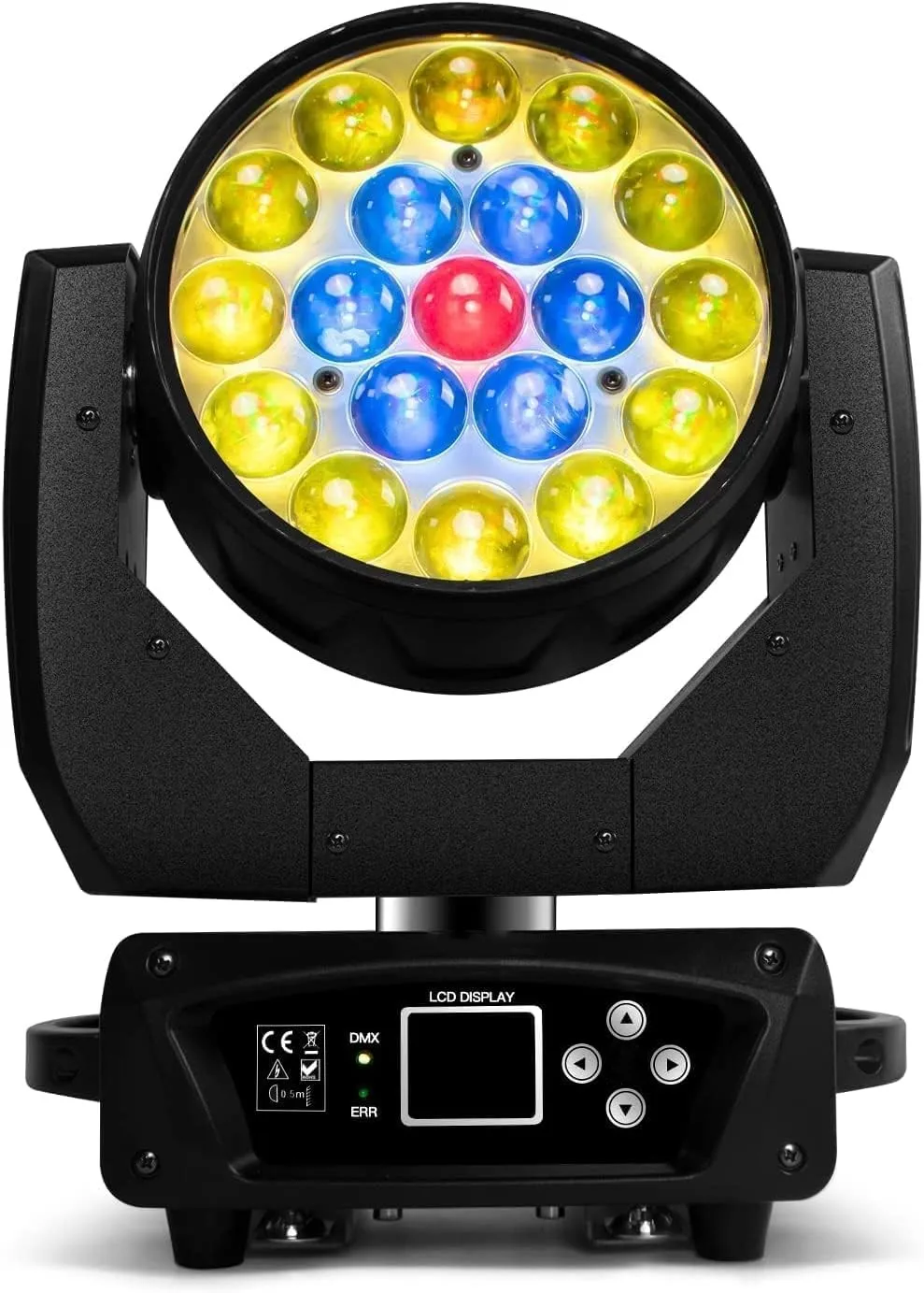 светодиодный Beam + Wash 19x15W RGBW Zoom Lighting для профессиональных выступлений, баров, вечеринок, ночных клубов, диджеев и дискотек