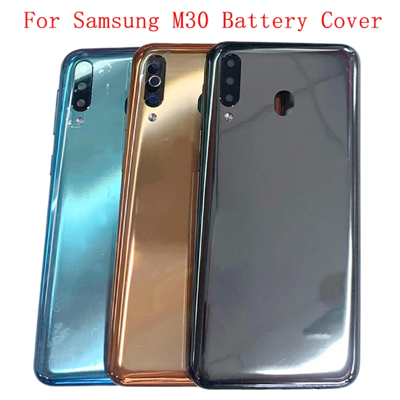 

Крышка батарейного отсека задняя панель Корпус для Samsung M30 M305 Крышка батарейного отсека с объективом камеры Запасная часть