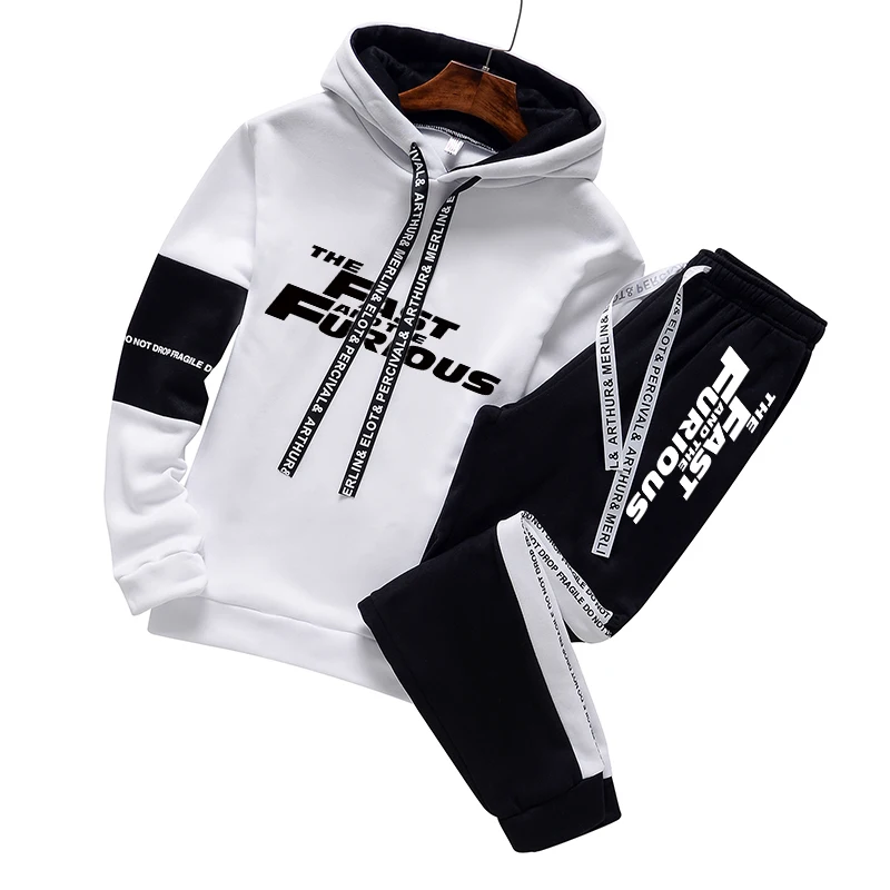 The Fast and the Furious Hoodies and Sweatpants Classic Men/Women Daily Casual Sports Jogging Suit Hooded Longsleeve Pullovers