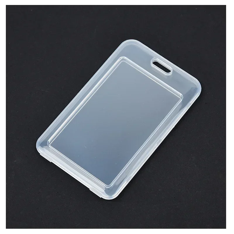 Plastic Clear Id Credit Card Holder for Women Men Waterproof Bank Card Cover Case Clastic Student Badge Card Clip Holder Bag