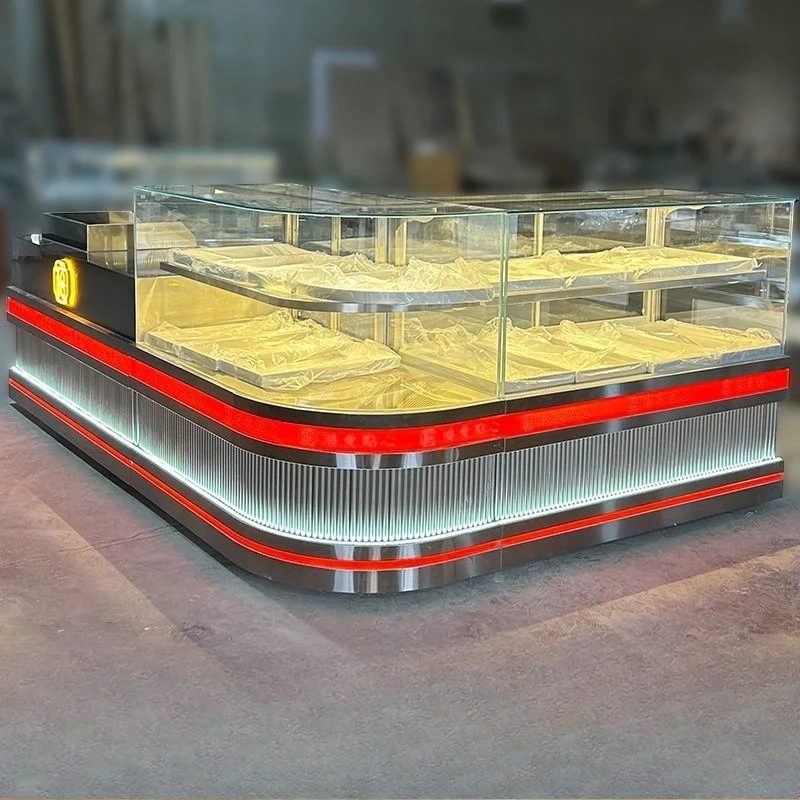Pastry Cabinet West Pastry Refrigerated Heating Display Cabinet Commercial Dessert Bread Food Transparent Cake Baking Glass