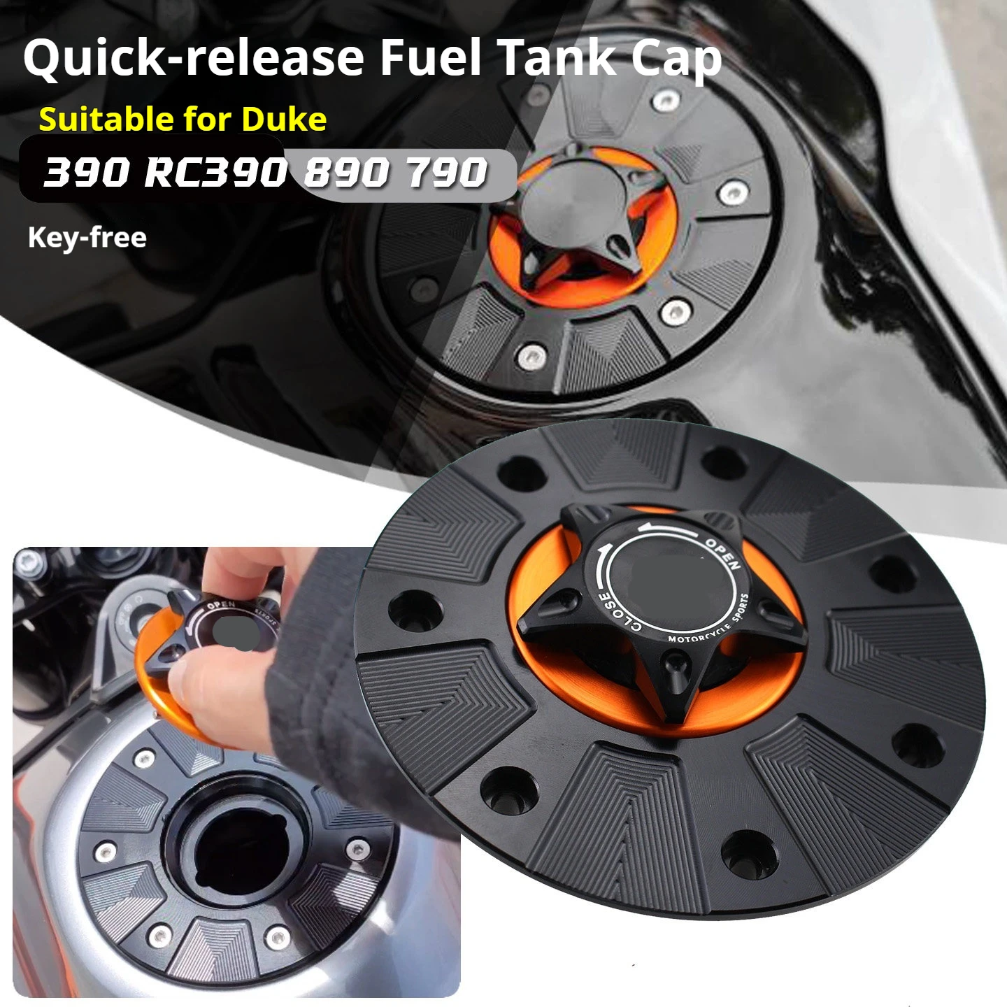 Aluminum Quick Release Fuel Tank Cap Modified Accessories for KTM390 DUKE250 390 RC390 890 790 Motorcycle