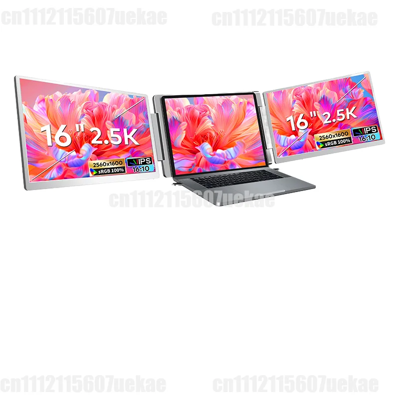 For ODM OEM 16 Inch Dual 2.5K Portable Monitor Laptop Screen Extender Triple Screen Gaming Monitor