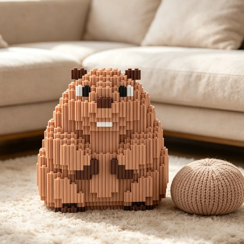 

Cute Marmot Building Blocks Set DIY Micro Particle Assembly Toy Kawaii Animal Room Desk Decor Creative Collectible Figurine Gift