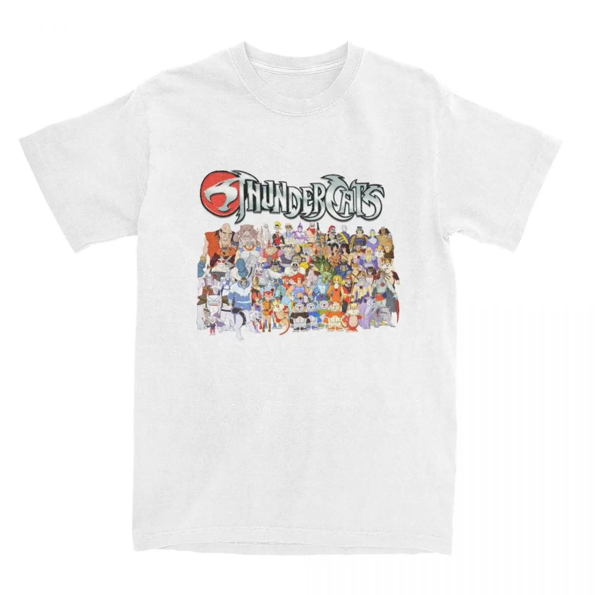 Men Women T-Shirt ThunderCats Cotton Tee Shirt Panthro Cheetara Tygra 80s Retro Cartoon T Shirts Crew Neck Clothing Printed