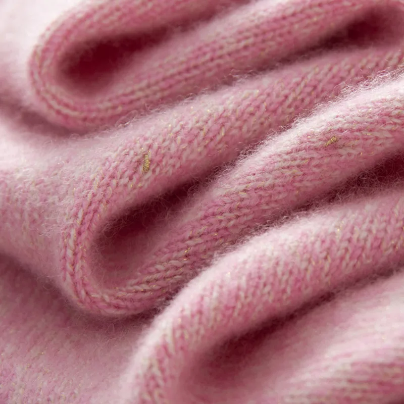 2025 Hot Sale Winter Women\'s 100% Pure Cashmere Sweater Turtleneck High Quality Soft Female Loose Thickened Knitted Pullover