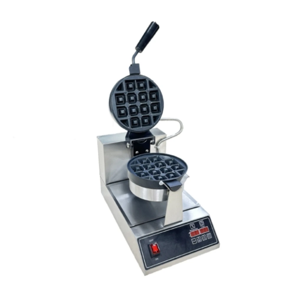 Electronic commercial rotatable grid waffle furnace