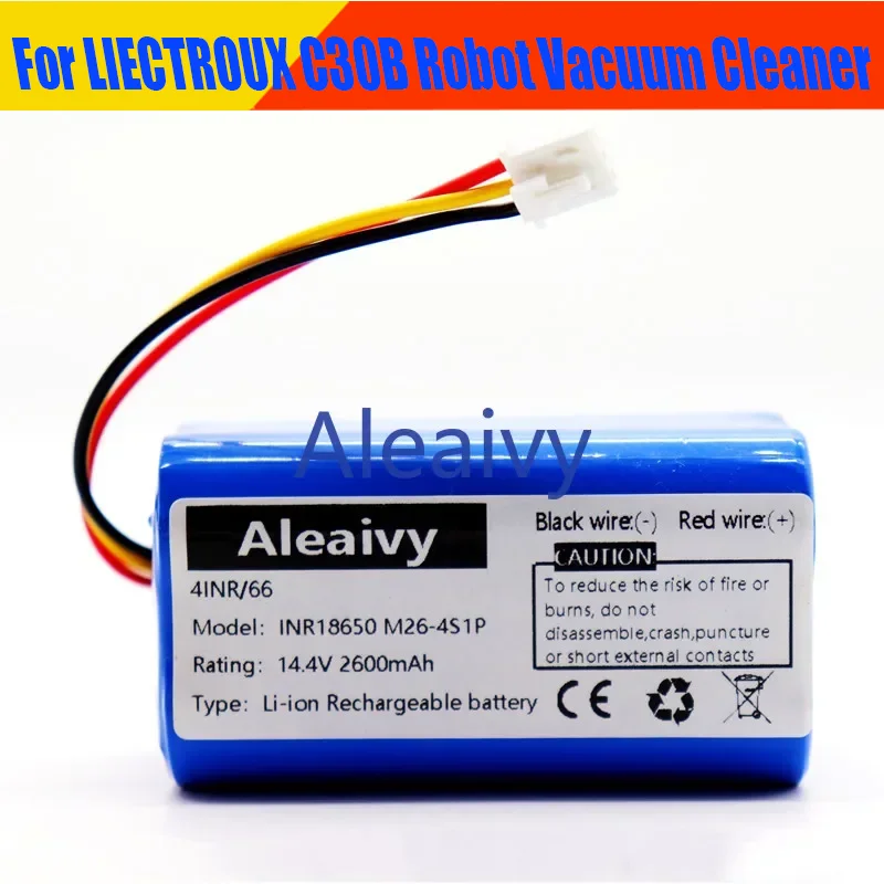 

For LIECTROUX C30B Robot Vacuum Cleaner 18650 Battery 100% New Original 14.4v 2600mAh Rechargeable Battery