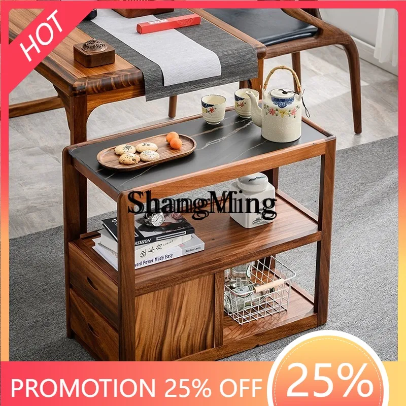 

SM edge table removable modern simple living room solid wood tea table light luxury rock slab corner table