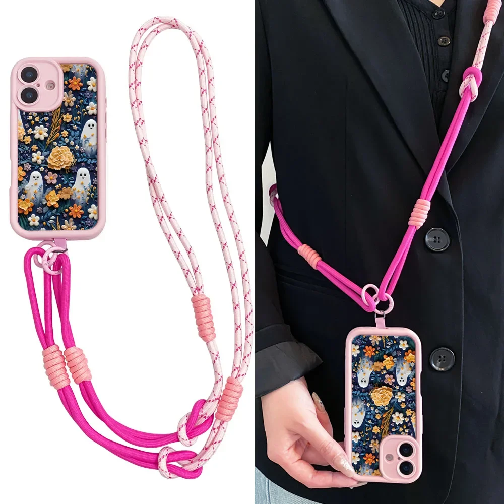 Ypm5Crossbody الحبل جراب هاتف ل Redmi ملاحظة 14 13 12 11 10 9 8 7 برو زائد 14s 13C 12C 14C 9C 10C هالوين المعصم سلسلة غطاء