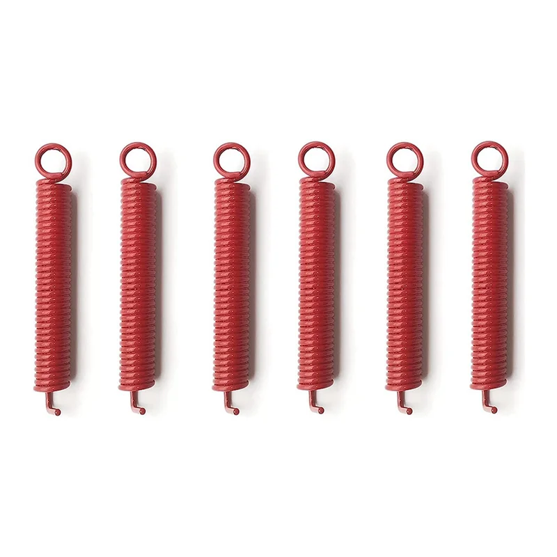 

6 in Pack Noiseless Tremolo Springs, Electric Guitar Bridge Spring, Fits FR, TS, NR, DP Style Guitars, Red