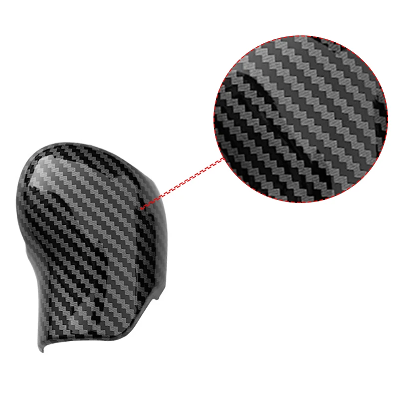 Carbon Fiber Interior Gear Shift Knob Cover Trim Handle Sleeve Buttons Cover Sticker For Skoda Octavia A7 Superb Fabia