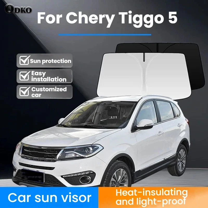 

For Chery Tiggo 5 Interior Accessories Car Front Window Sunshade Custom Fit Windshield UV Protection Sun Shade Heat Insulation