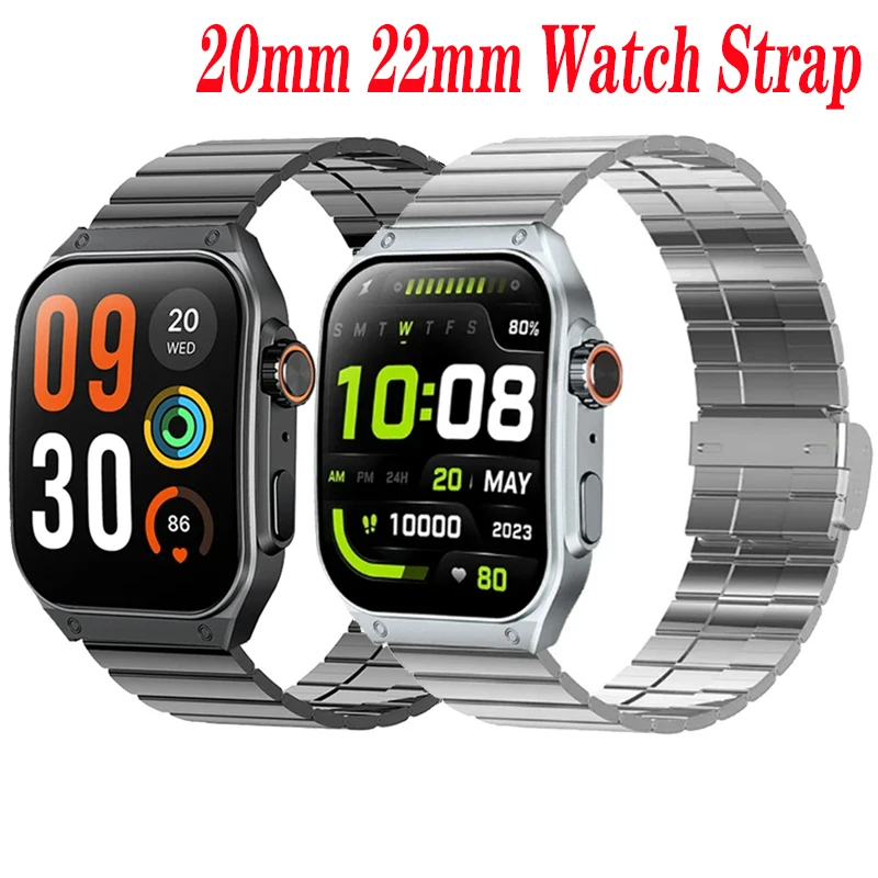 For Haylou Watch S8 Smart Watch Strap Wristband For Haylou RS4 Plus/LS12 RT LS05S /2 Pro /GST Lite Bracelet 20mm 22mm Metal Band