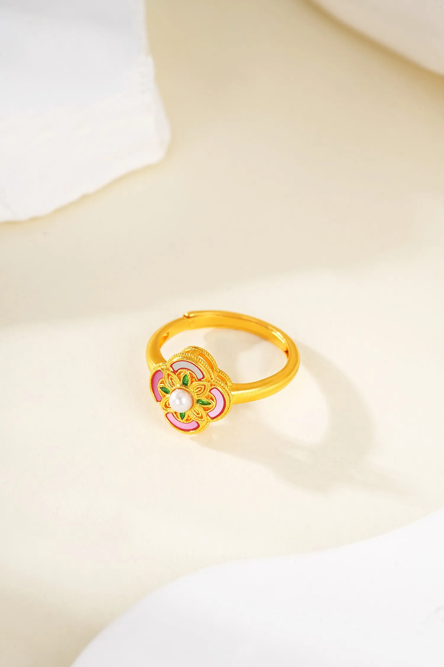 خواتم ليوم جواهر رغبة جيدة للنساء 24k الذهب فيرميل 925 فضة قاعدة مجوهرات قابل للتعديل خواتم مرصعة بالزركونيا #6