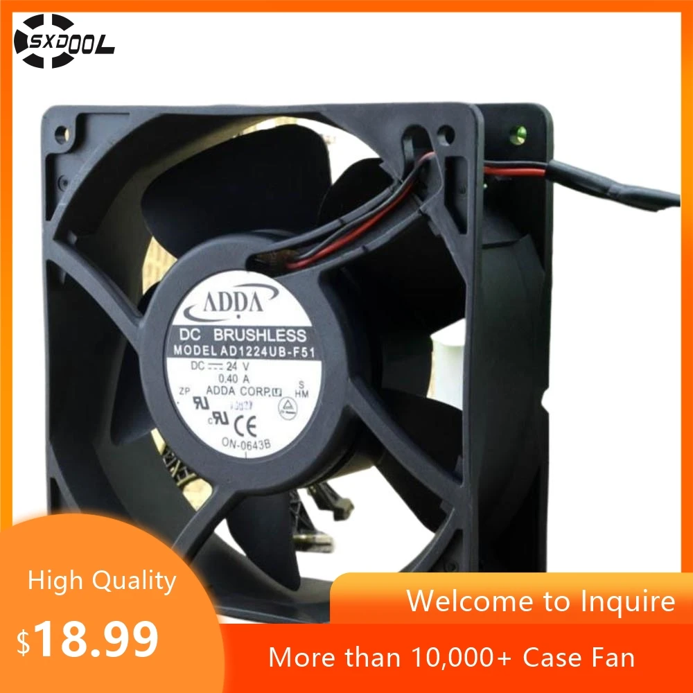 

Для ADDA AD1224UB-F51 120x120x38 мм 24 В 0,4 А двойной шарик 3200 об/мин 120 куб. футов в минуту инверторный вентилятор