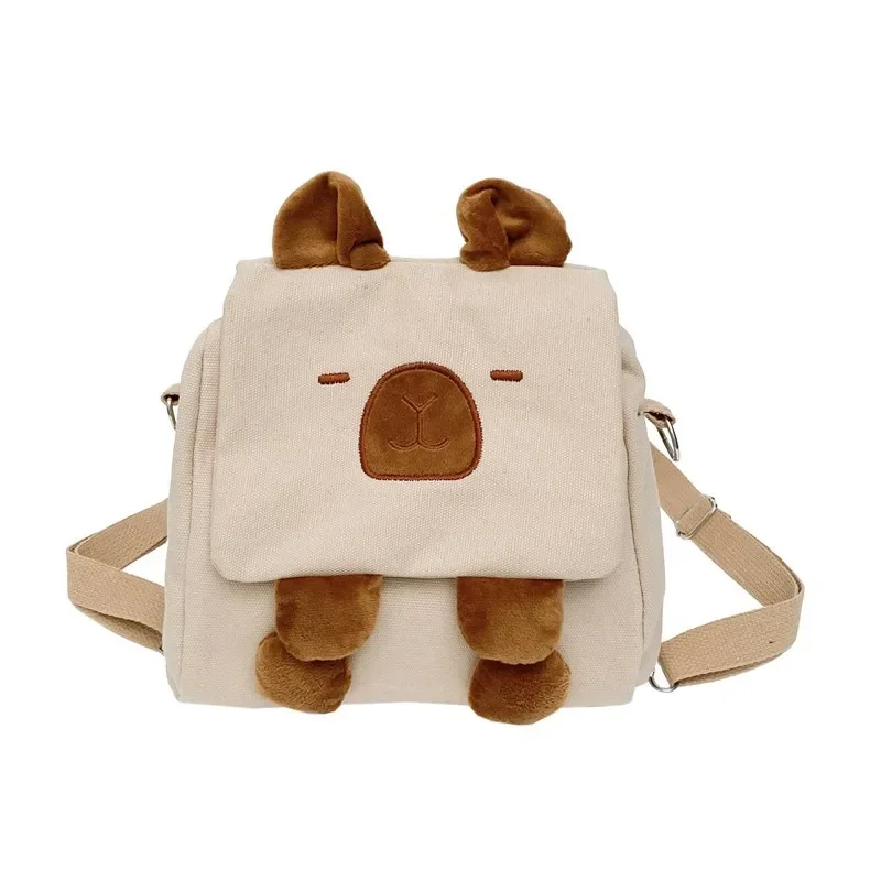 Hot Super Cute and Cute Kapibala Capybara Cartoon Backpack Bag Girl Student Canvas Storage Bag Cute Capybara Crossbody Bag