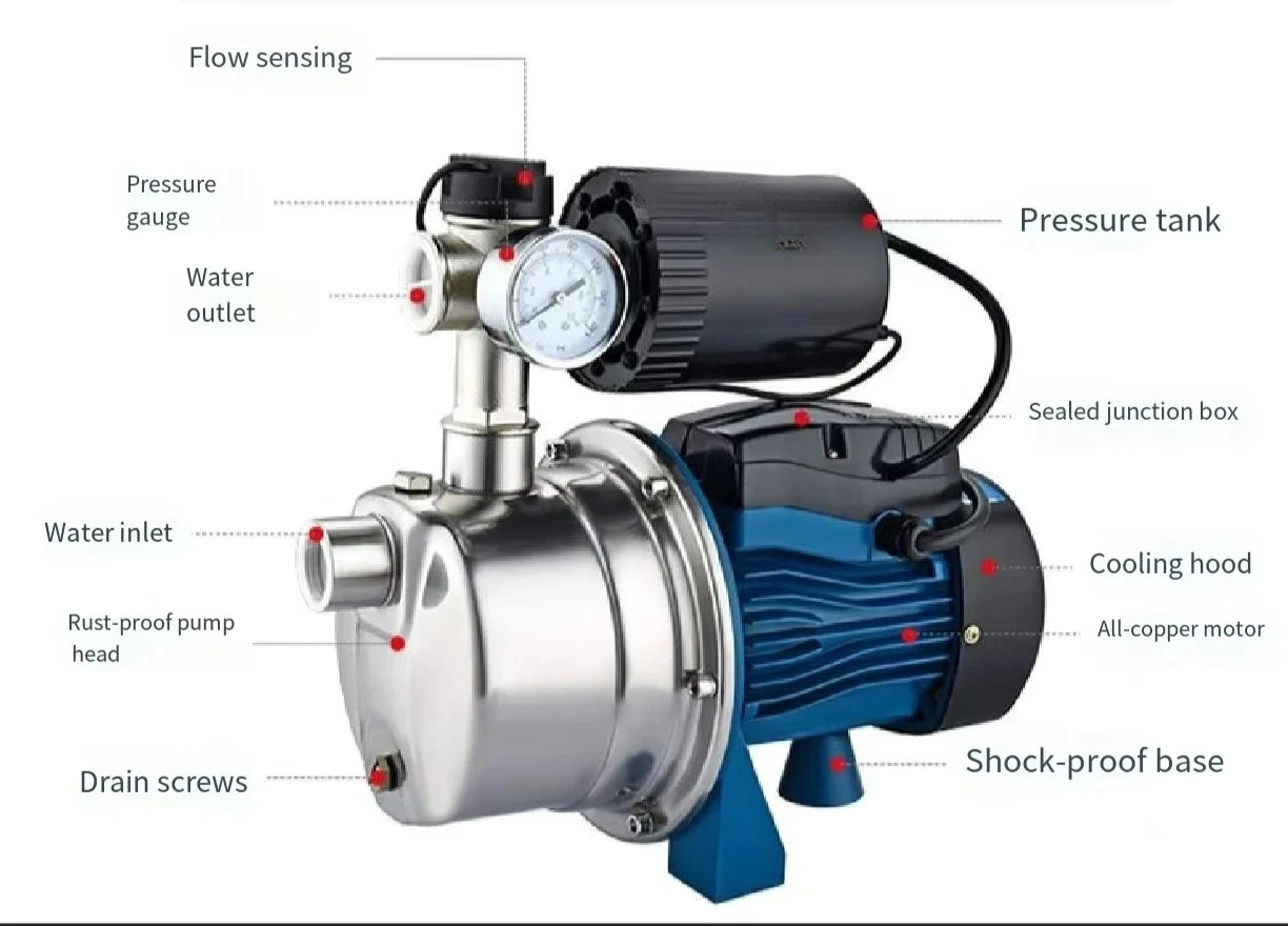 304 Stainless Steel Automatic Intelligent Self-priming Pump / Household Small Jet Pump /power Tools