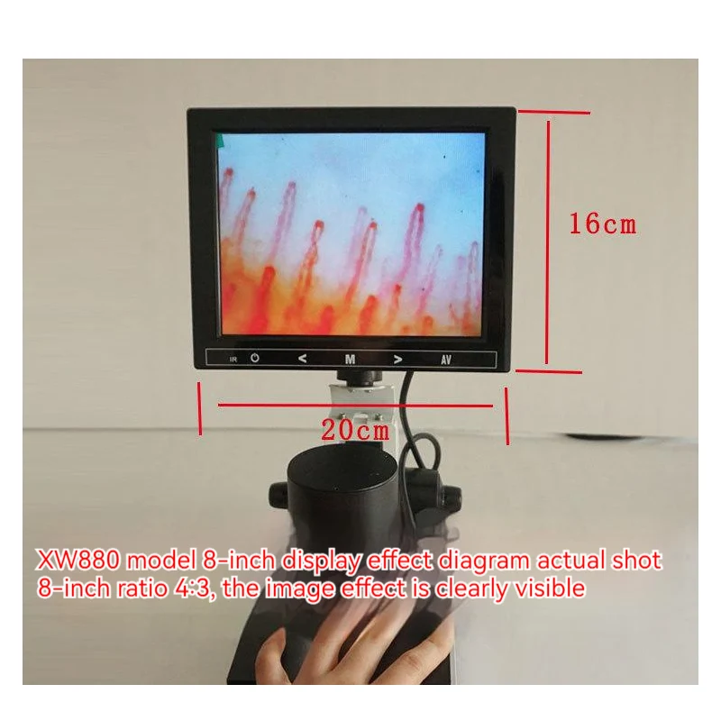 Digital Microscope Zoom Nailfold Capillary Microcirculation Detector HD Finger Peripheral Vascular Blood Flow Observation