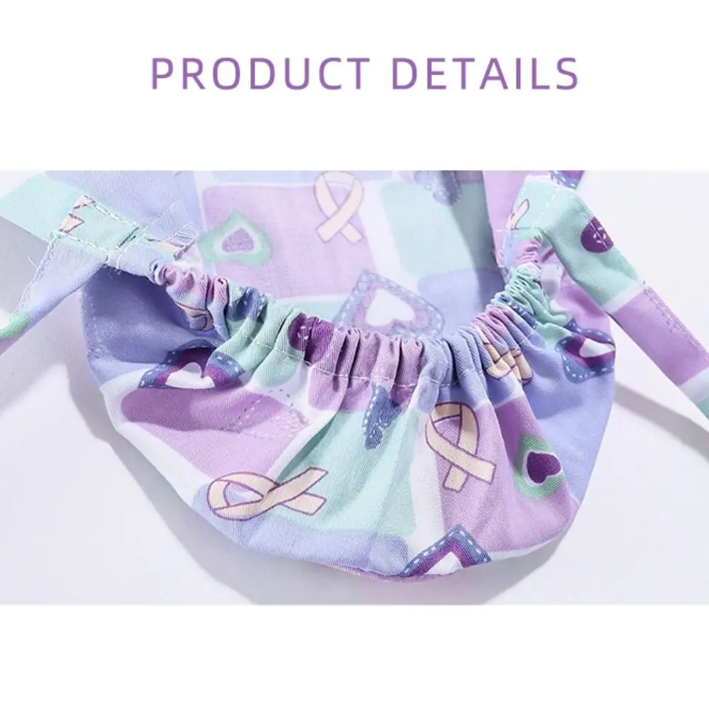 قابل للتعديل الجراحية فرك قبعات مع أزرار ذيل حصان حامل معاطف للأطباء والممرضات قبعات منتفخة الشعر الطويل عمامة القبعات النساء والرجال #5