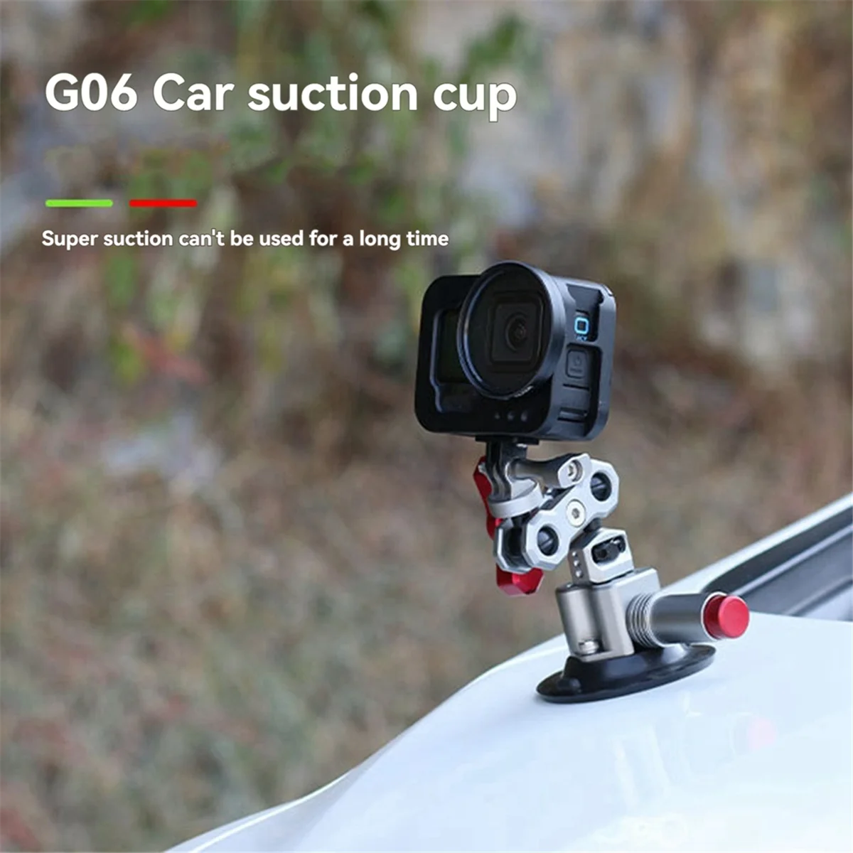 A98T3 Inch Car Photography Suction Cup First-Person Perspective Car Mount Suitable for Gopro Accessories Black