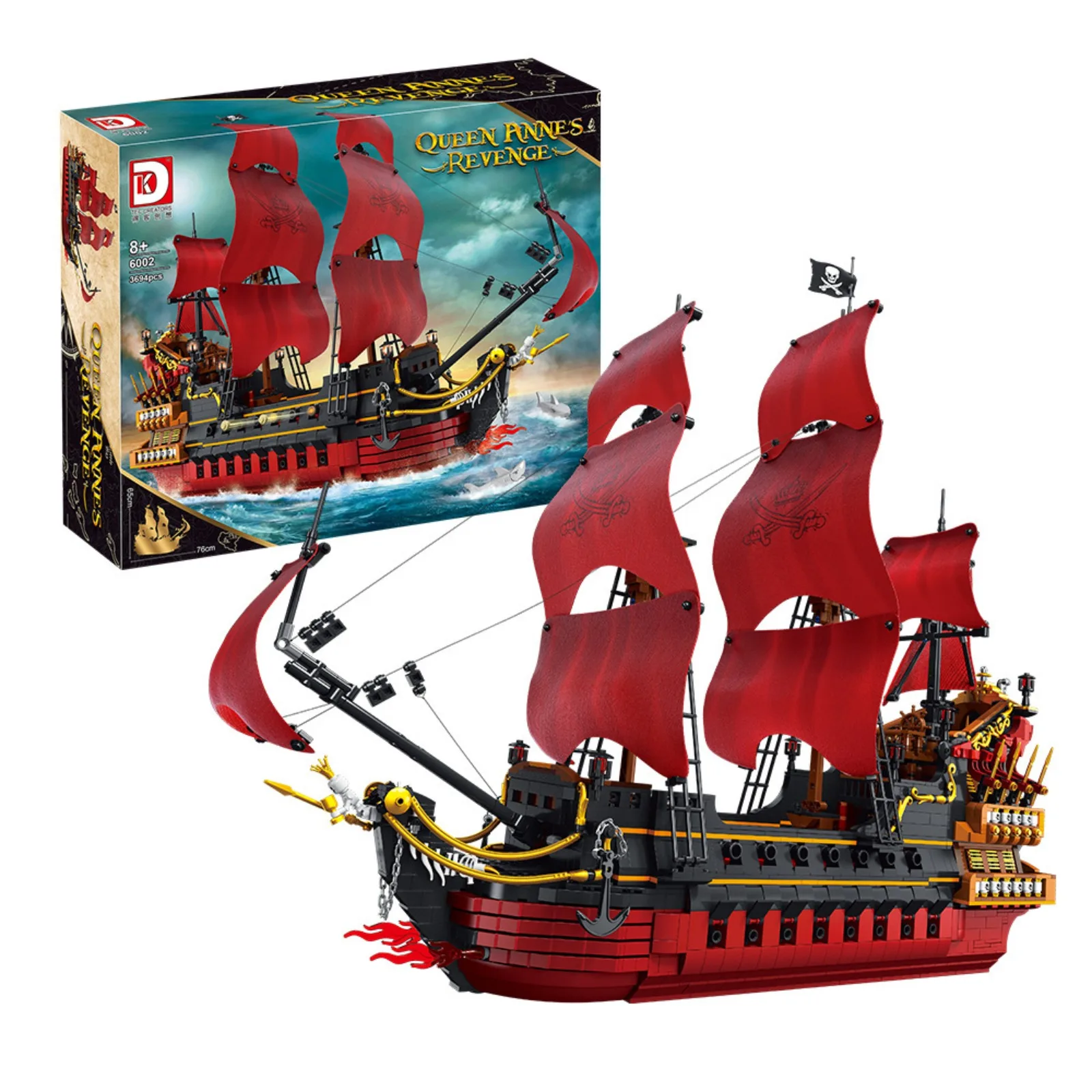 

Deke Creative 6002 Revenge Warship Model Building Kit - 480PCS Mini Bricks for Adults