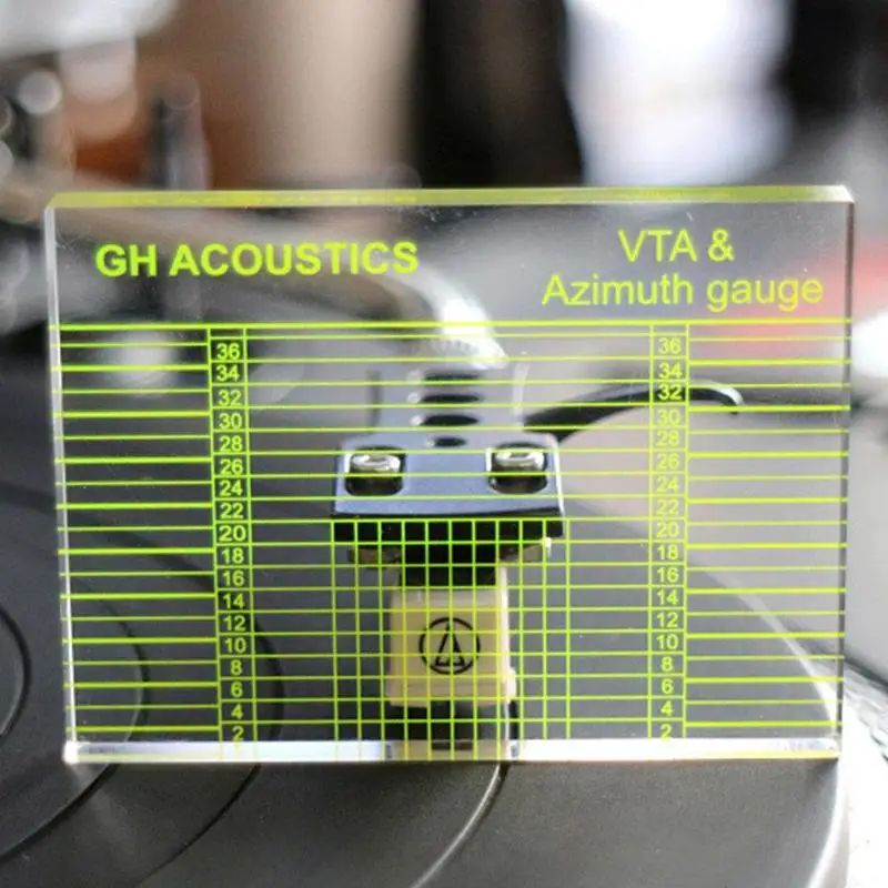 Acrylic VTA & Azimuth Alignment Gauge Ruler for Turntable Tonearm Cartridge Transparent LP Vinyl Record Player Adjustment Tool
