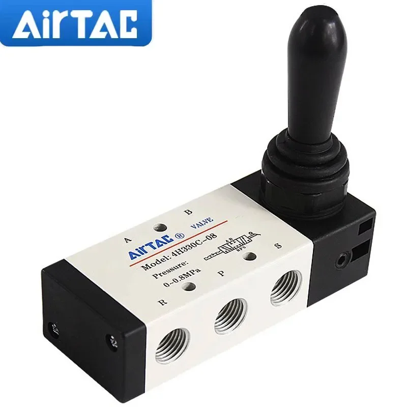 AirTAC Original Pneumatic Manual Valve Lever Valve 4H210 4HA230 4H310 4HA330 Control Air Valve.