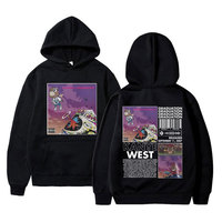 Kanye West Rapper Hoodie Adult Men's Double-sided Printed Cool Street Fashion Casual Wear Hip-hop Loose Men's Hooded Sweatshirt